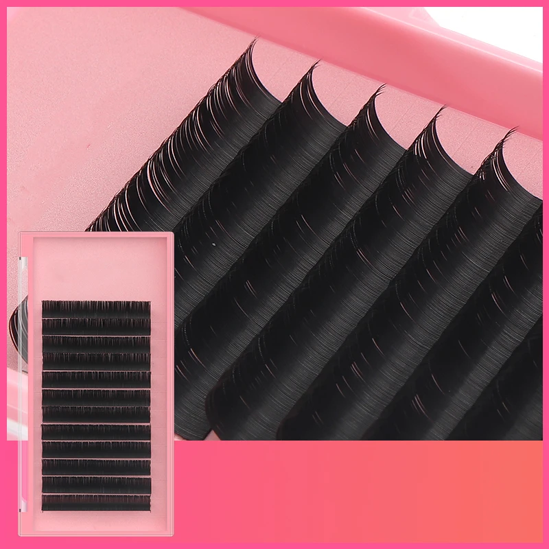 プレミアムフラットラッシュエクステ クラシック個別まつげエクステ エリプスフラットシェイプラッシュ ミックスラッシュトレイ