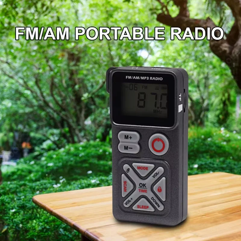

Мини-радио DSP FM AM с оранжевой подсветкой, ЖК-дисплей, радиоприемник с таймером сна, поддержка наушников 3,5 мм, TF-карта, перезаряжаемое радио