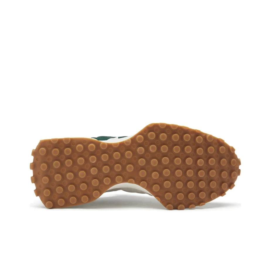 New Balance NB 327 حذاء جري كاجوال منخفض الارتفاع لزيادة الارتفاع للرجال والنساء، لون رمادي وأخضر