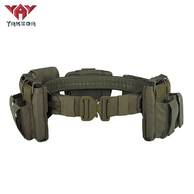 Yakeda Tactical Battle Belt 7 in 1 Airsoft Utility, 1000D Nylon Tactical Duty Belt with Mag Pouch Bag - Image 3