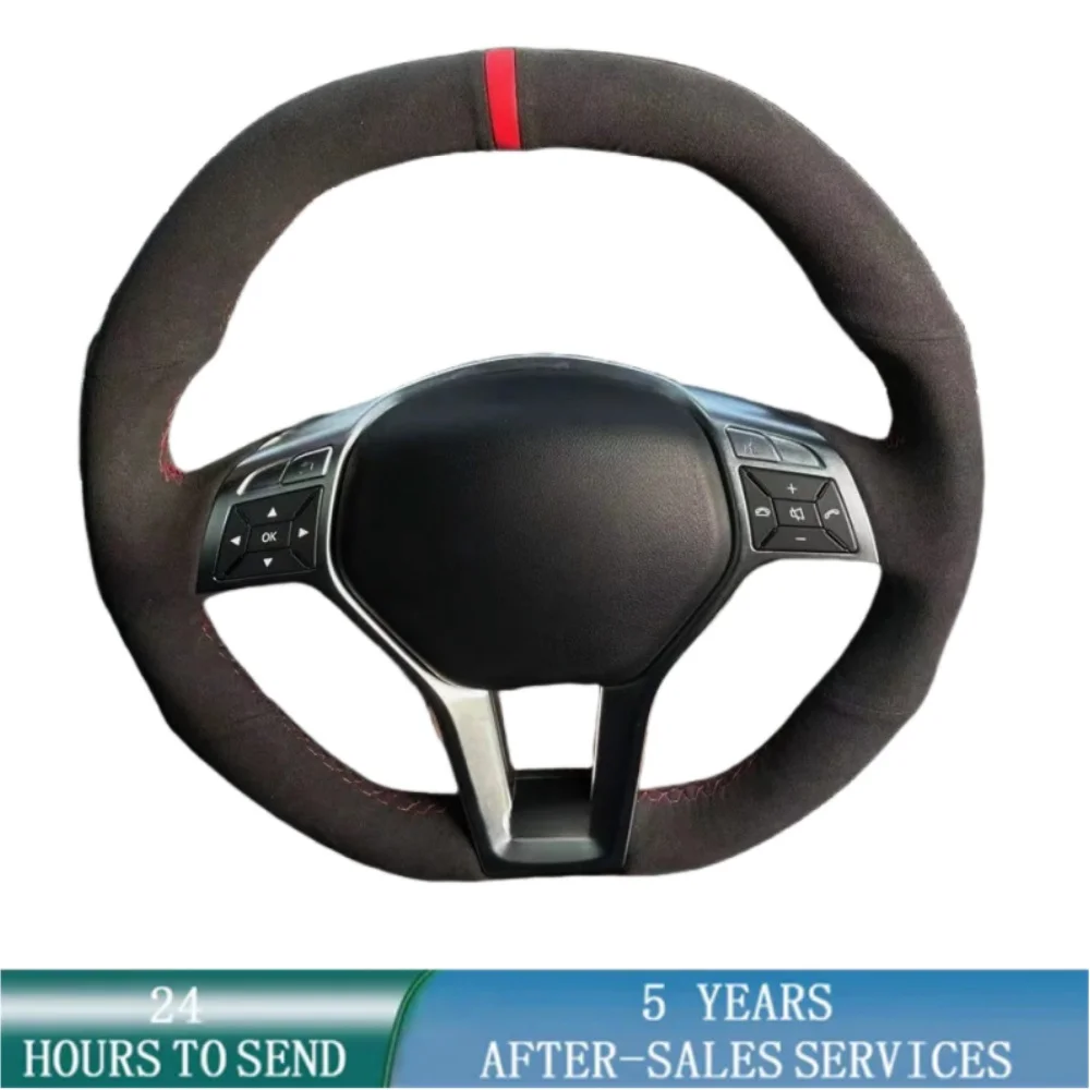

Customized Car Steering Wheel Braid Cover Suede Leather For Mercedes Benz A45 AMG W176 C63 W204 CLA C117 CLS S-Model 2011-2016