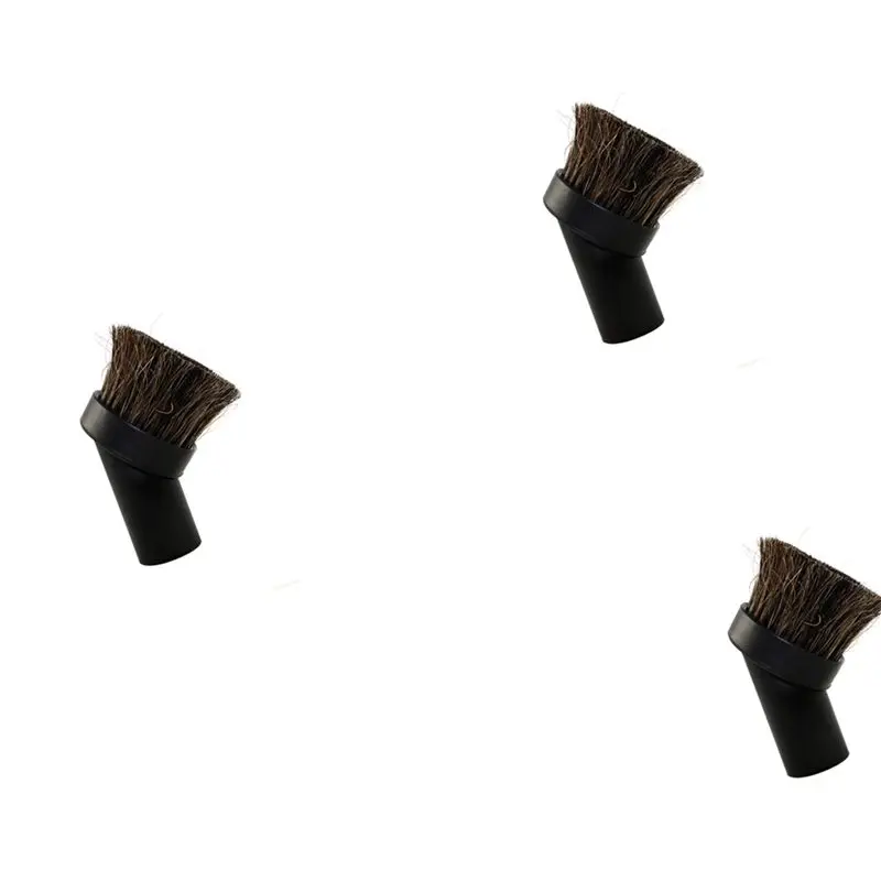 

3PC 32Mm Horsehair Vacuum Cleaner Brush Head Replacement Round Keyboard Space Dusting Brush Vacuum Cleaner Parts-AT36