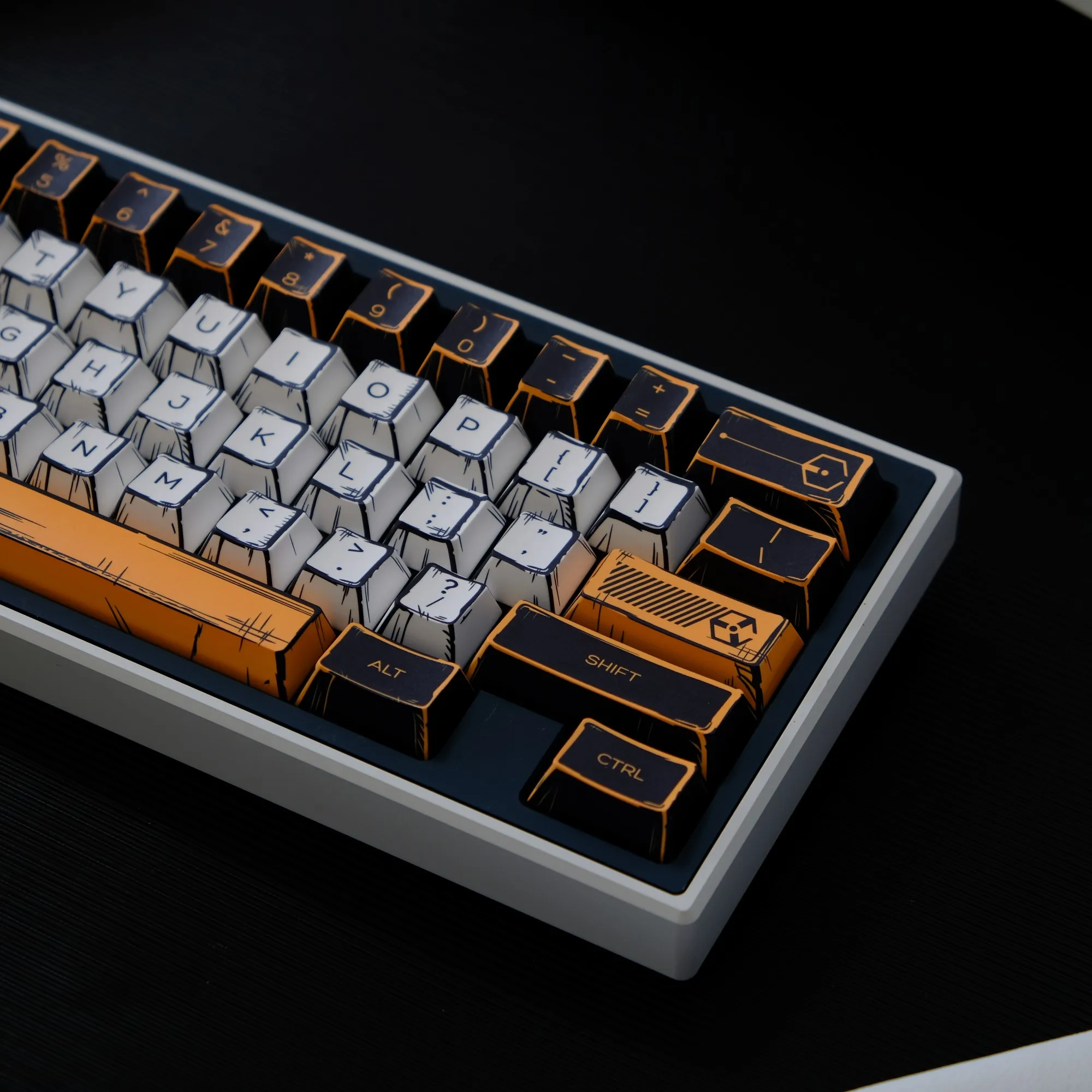 Comic Virtual War PBT Cherry Keycaps Dye Sub Keycap For MAD 60 68 Magnetic Keyboard Mechanical Keyboard Custom Key Caps Set - Image 3
