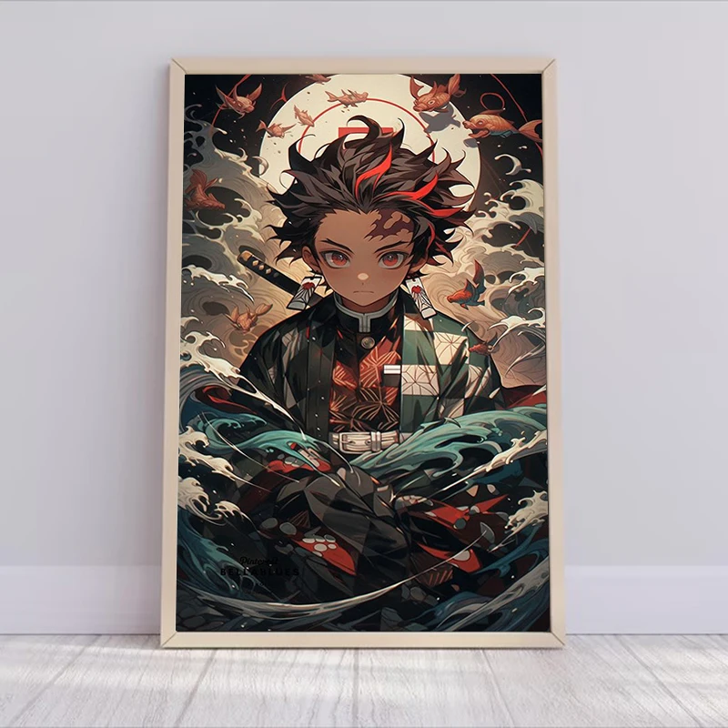 

Decor for Room Demon Slayer Anime Poster Wall Posters Decorative Prints Wall Painting on Canvas Home Decorations Art Paintings