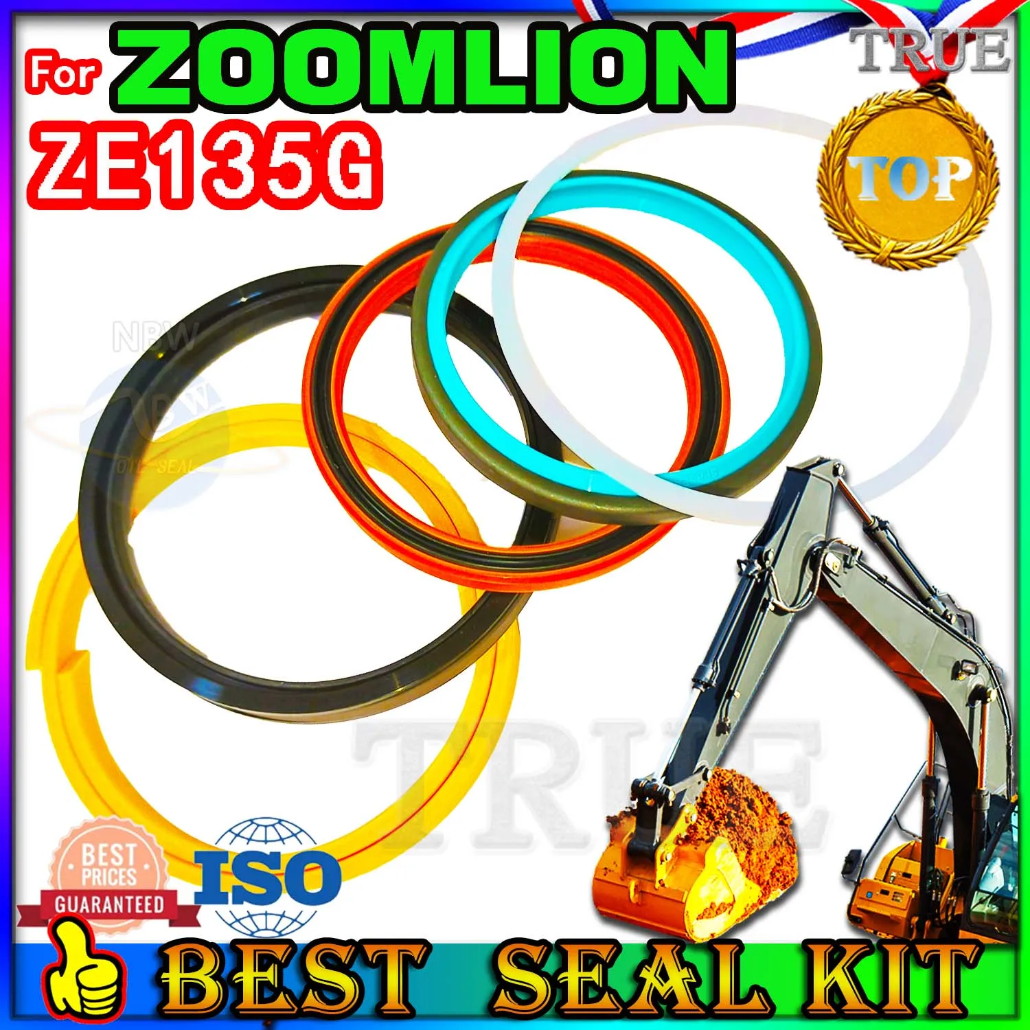 

For ZOOMLION ZE135G Oil Seal Repair Kit Boom Arm Bucket Excavator Hydraulic Cylinder Swing Gear Center Joint Gasket Nitrile NBR