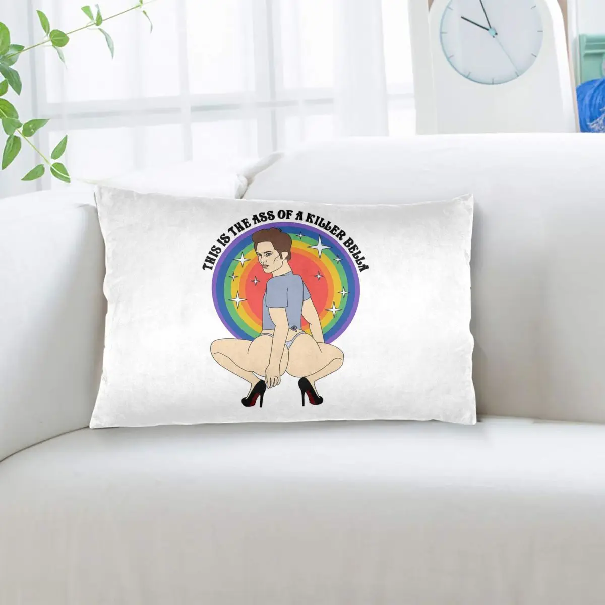 This Is The Ass Of A Killer Bella Funny Robert Pattinson Mem Rectangle Pillowcase Cushion Cover Decor Bedroom Bed Throw Pillow