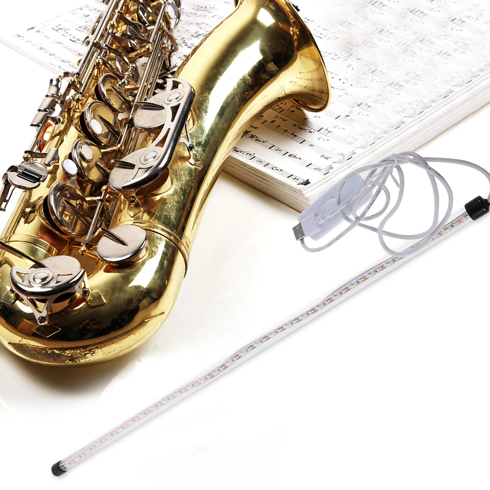 

Musical Instrument Leak Detection Light 50cm LED Strip for Sax Flute Clarinet Oboe Repair Tools Portable Flexible