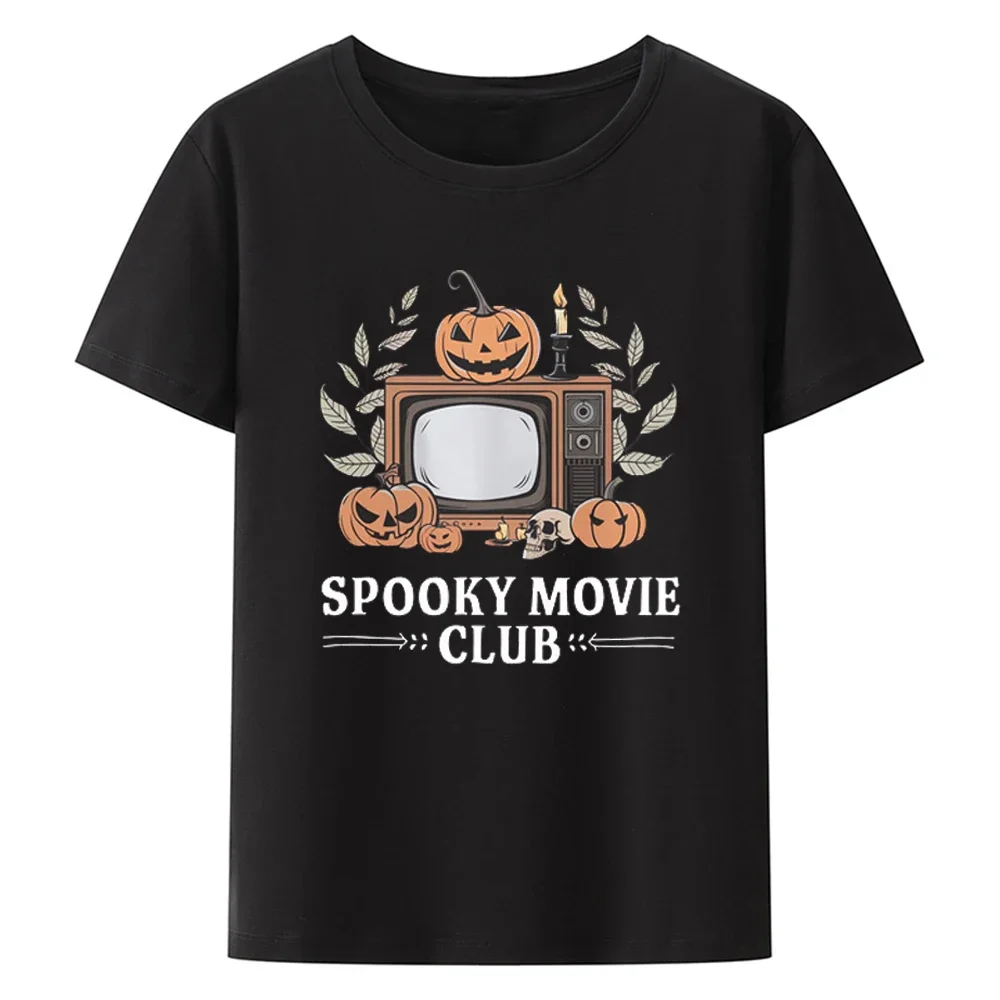 Funny Halloween Horror Pumkin Graphic T Shirts for Women Harajuku Casual Round Neck Short Sleeve Tees Clothes Unisex