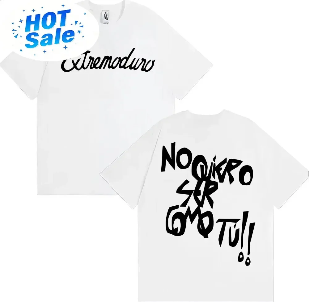 Rock Band Extremoduro Album Printed T-shirts Men High Quality Loose 100% Cotton T Shirt Fashion Trending Oversized T-shirt Black