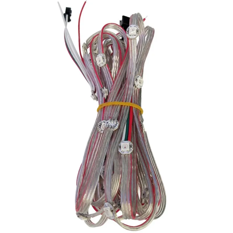 50PCS DC5V WS2812B Pre-Soldered Leds LED Module String Nodes 10cm Wire Addressable Individually 5050 SMD RGB with Heatsink Board