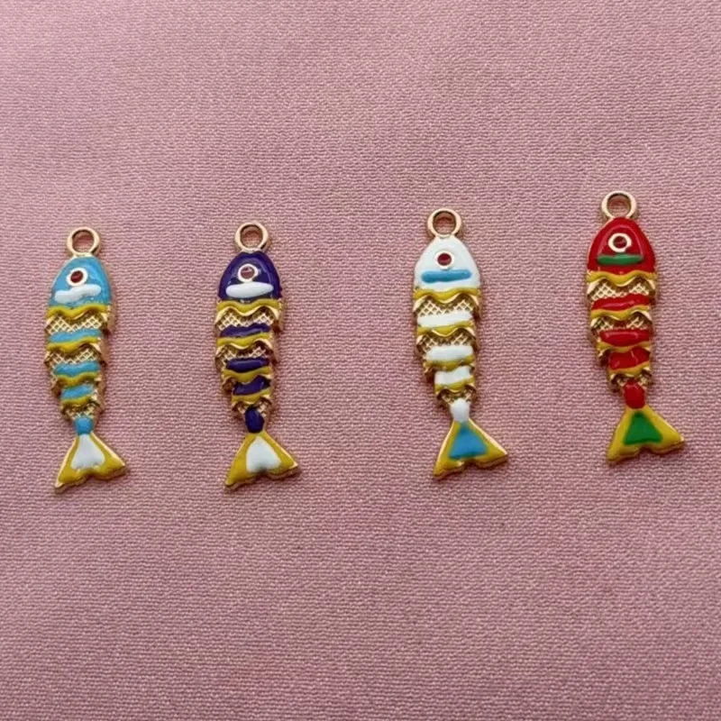 10pcs Pendant New Hot Selling Koi Fish Necklace Pendant Retro Enamel National Style High Grade Non fading Jewelry Accessories