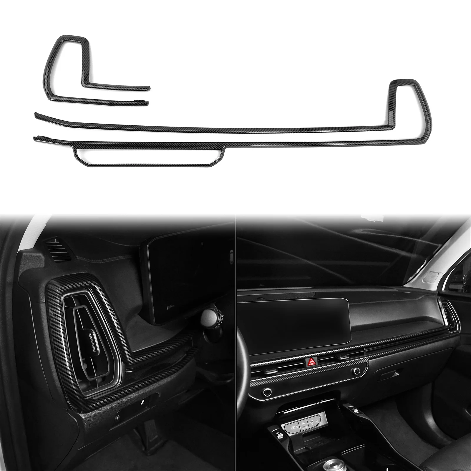 Interior Moulding Accessories ABS Car Dashboard Decorative Stripes Cover Trim For Kia Sorento MQ4 2024 LHD