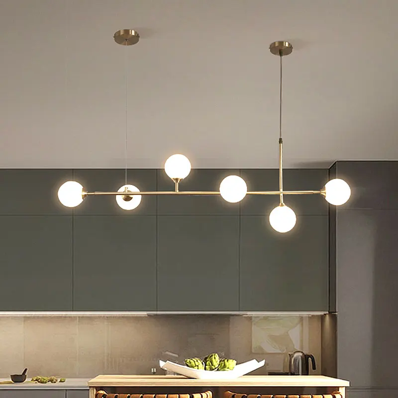 

Modern Ceiling Chandelier Led Pendant Lights Fixture Living Room Hanging Lamp Bar Dining Room Decoration Glass Ball Lampara G9