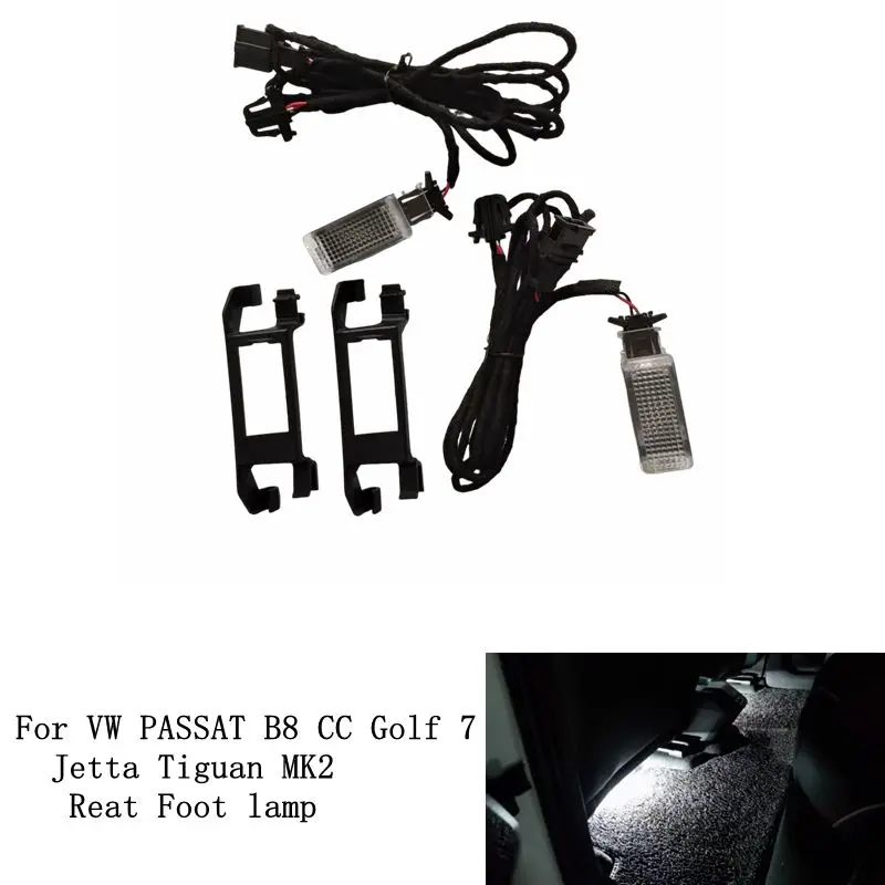 Car LED Footwell Light foot lights Cable Wiring harness For VW PASSAT B8 CC Golf 7 MK7 7.5 Jetta Tiguan MK2 Seat Skoda 5GG947409