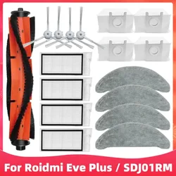 Compatibile con ( Roidmi Eve Plus / SDJ01RM / XCLEA H30 Plus / H40 Plus ) Rullo Spazzola Laterale Filtro Panno Mocio Sacco per la Polvere Parte Accessorio