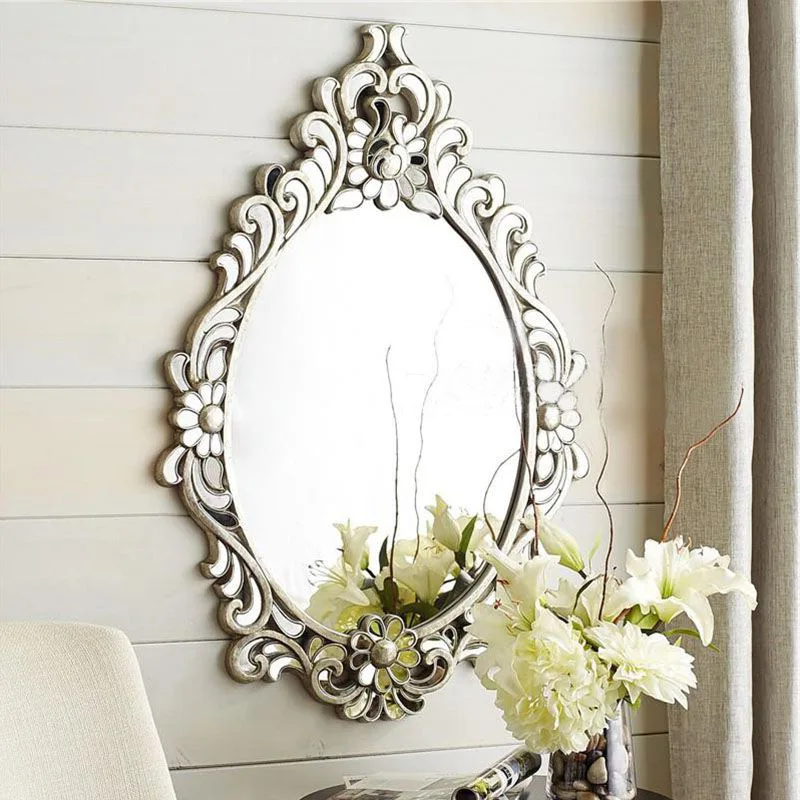 Art Decorative Mirror Entrance Makeup Bathroom Mirror Model Room Wall Decorative Hanging Mirror New Decorative Mir