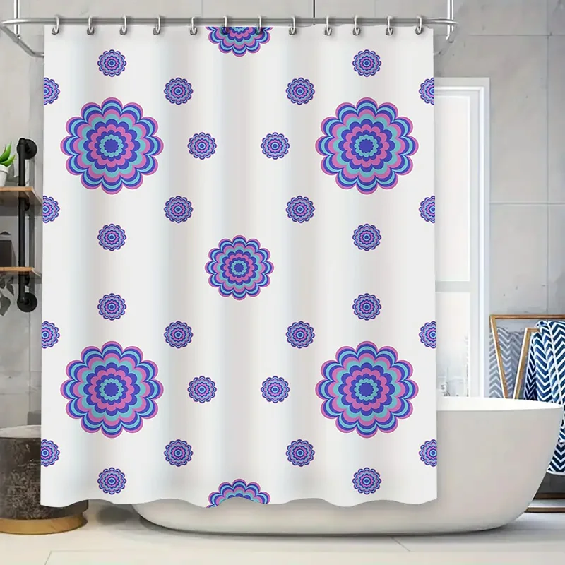 

Floral Shower Curtain Waterproof Vintage Botanical Pattern Bathroom Decor Farmhouse Rustic Nature Theme Fabric Backdrop for Spa