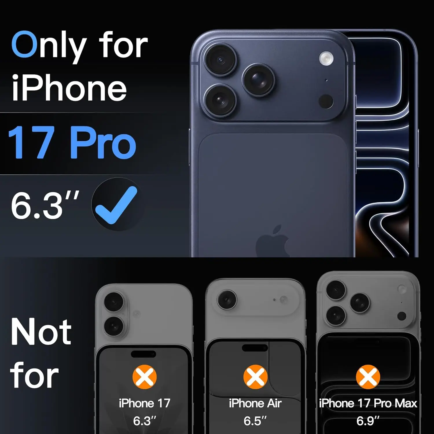 

2026 Version For iPhone 17 Pro Tempered Glass