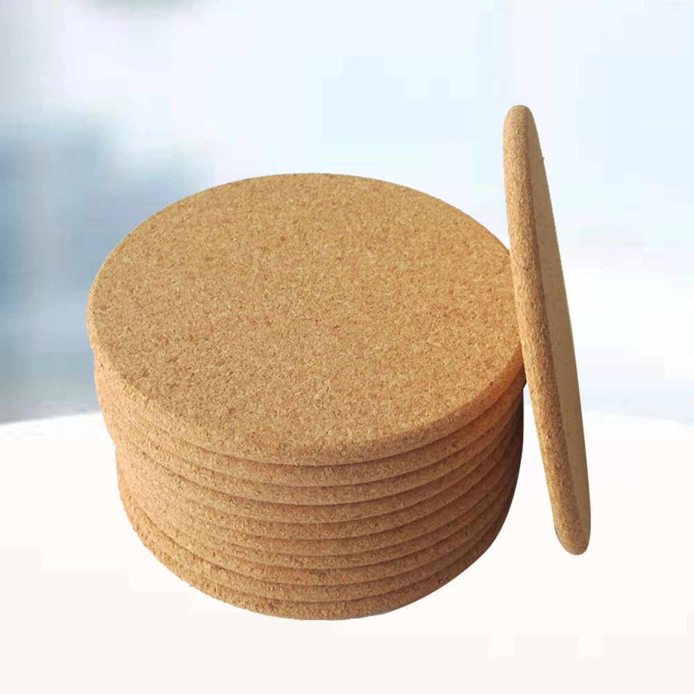 6PCS Cork Coasters Mat Insulation Cup Pads Waterproof Round Mats 05cm Thickness Lightweight AntiSlip Home Kitchen