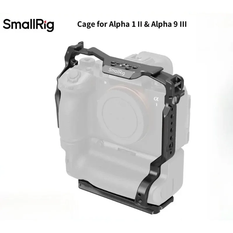 SmallRig 5908 Full-Cover Camera Cage for Sony Alpha 1 II & Alpha 9 III with Vertical Grip VG-C5 Built-in Arca-Swiss Plate