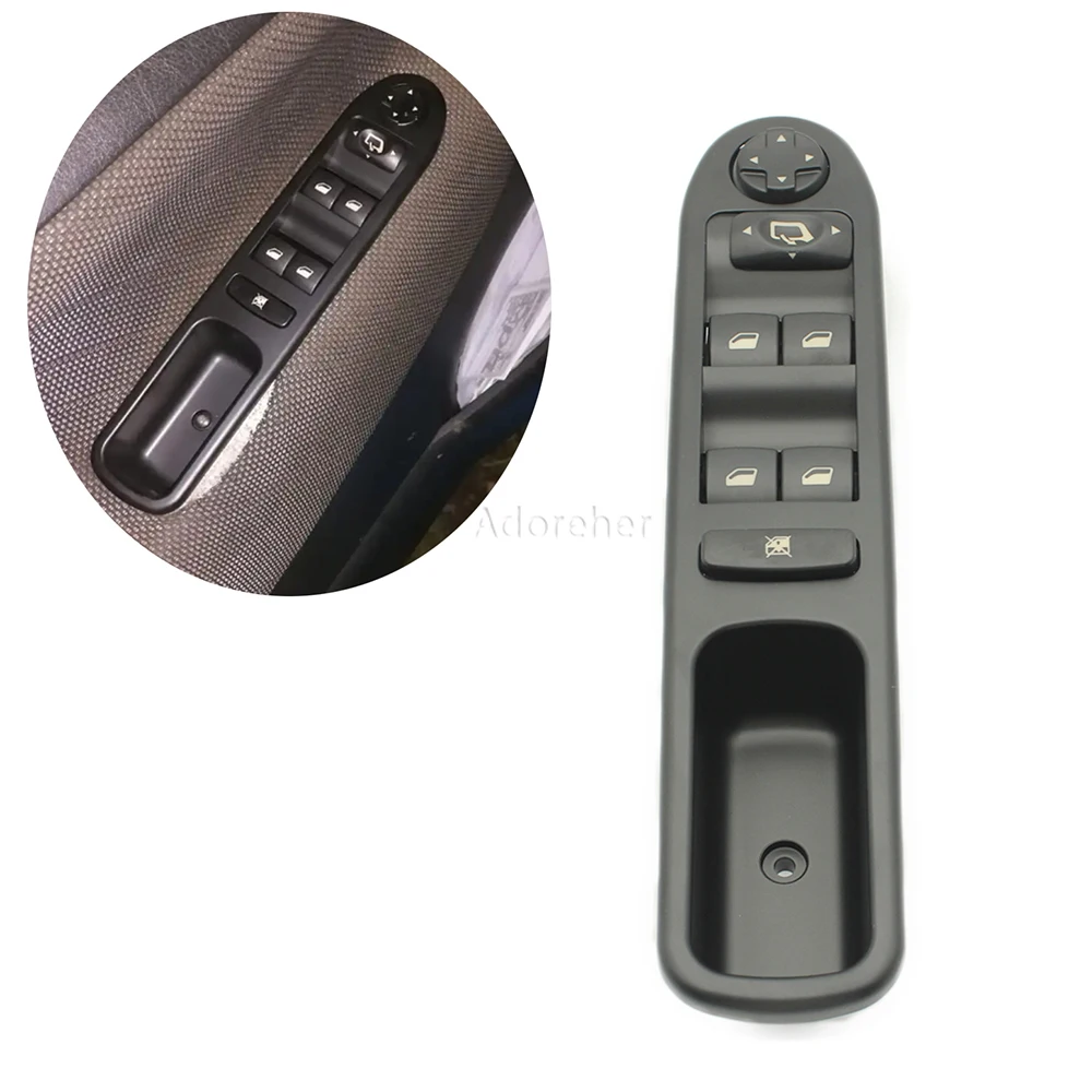 Front Left Drive Electric Master Window Switch for Peugeot 207 2010 2011 2012 2013 - 2016 Window Lift Control Button