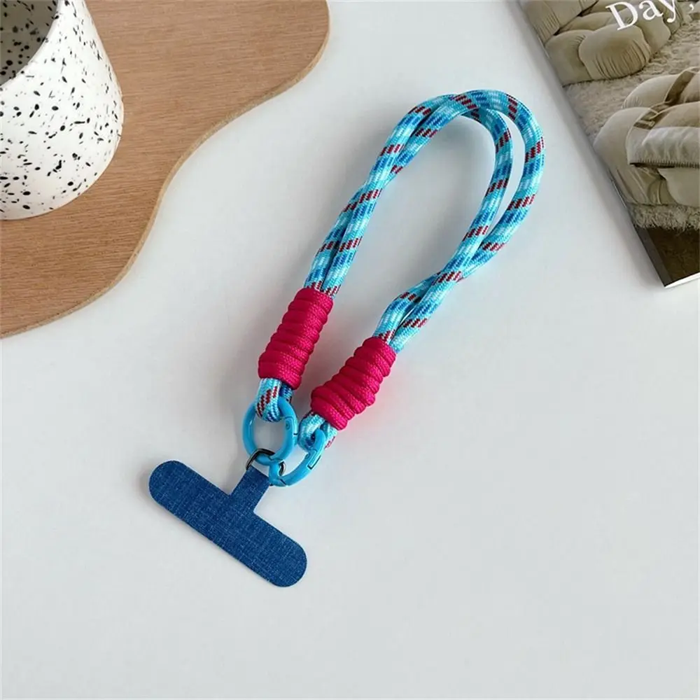 

Detachable Mobile Phone Lanyard with Patch Braided Phone Wrist Strap Anti-lost Colorful Phone Hanging Chain Mobile Case