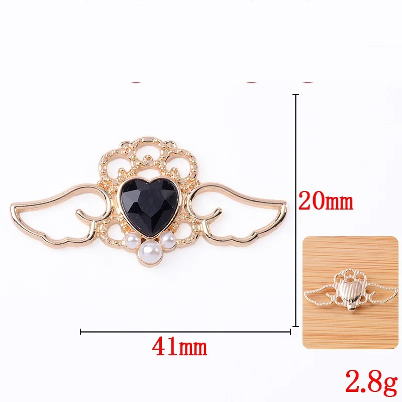 10PCS Baroque pendant fashion trend hollow love wings alloy accessories wholesale personalized collarbone chain earrings accesso