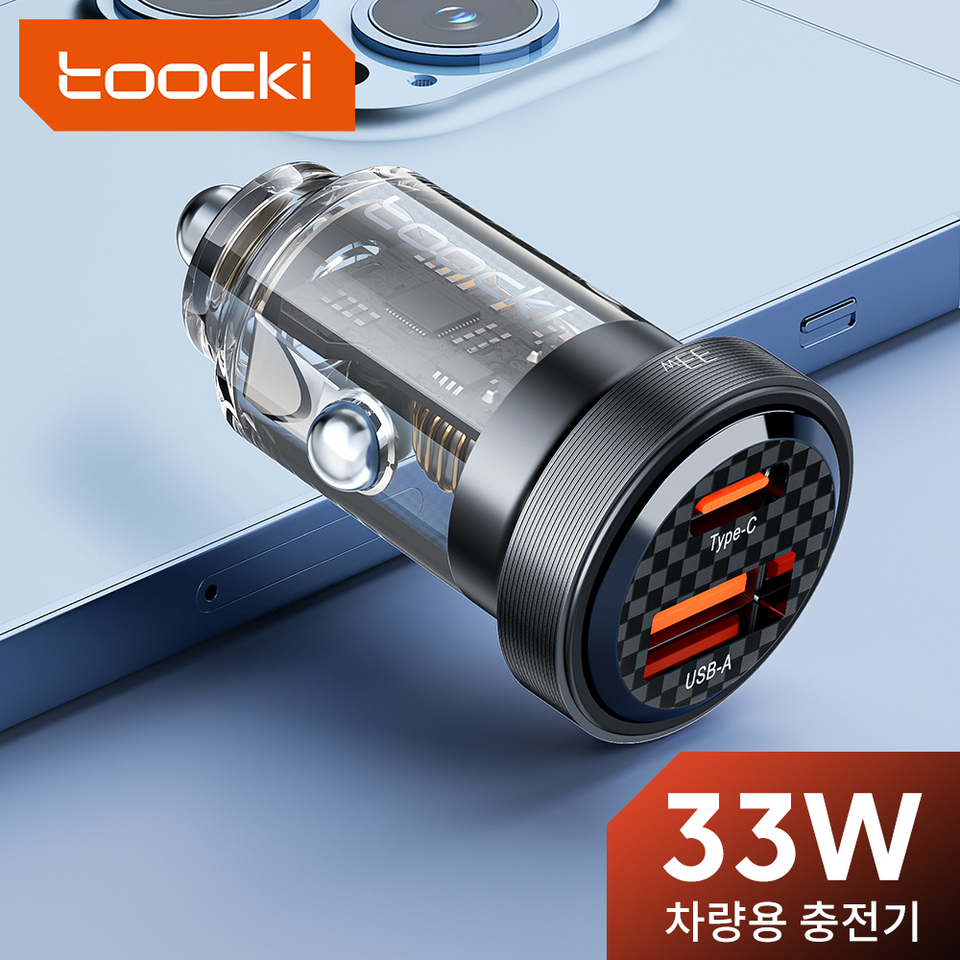 Toocki 33W USB C Car Charger Quick Charge PD 20W USB Type C Car Fast Charging For iPhone 14 12 13 11 Huawei Samsung S23 Xiaomi