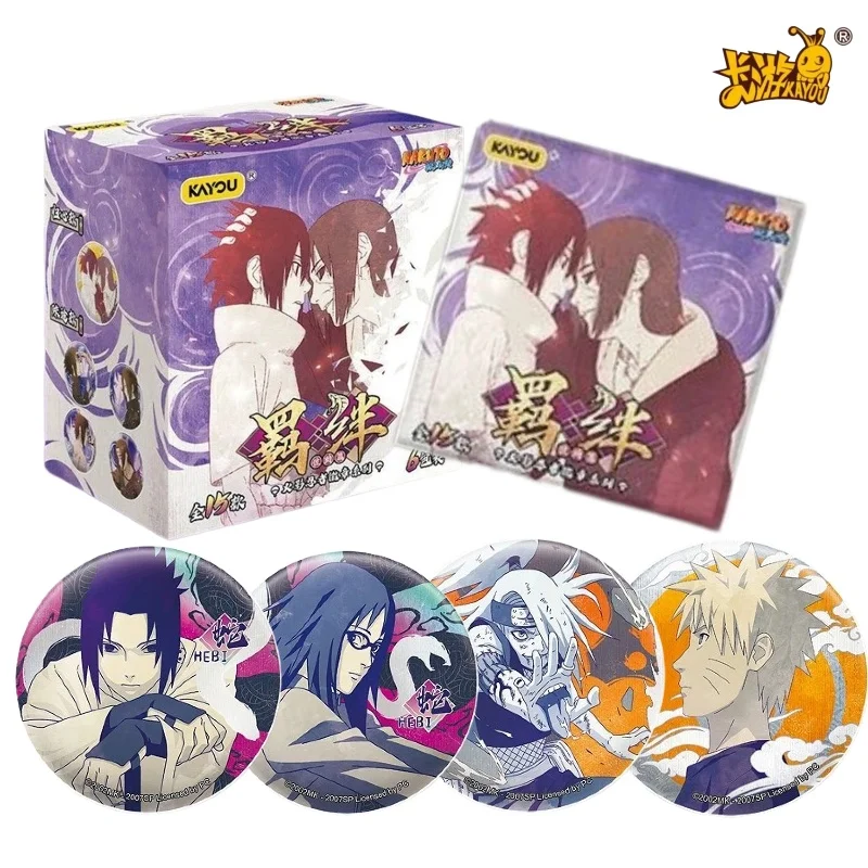 

KAYOU Licensed Naruto Bond Vol.5 Round Tin Badge Pins, UHolographic Shiny Blind Pack Anime Merch Gifts for Naruto Collectors