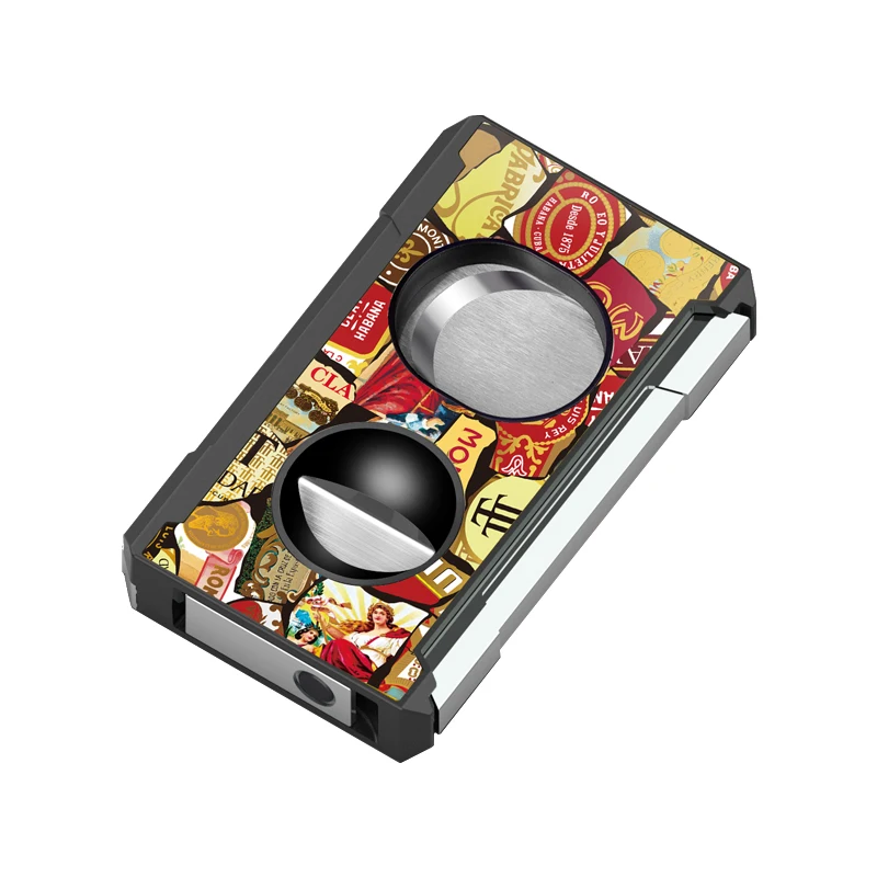 Multifunctional Cigar Cutter with Flat Blade V-shaped Punch Sharp Needle and Classic Cuban Design Presented in a Gift Box CT-081