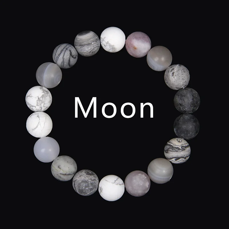 2024 Universe Galaxy Planets Solar System Bracelet Natural Lava Chakra Stone Bead Bracelet Men Handmade Bangle Jewelry Gift