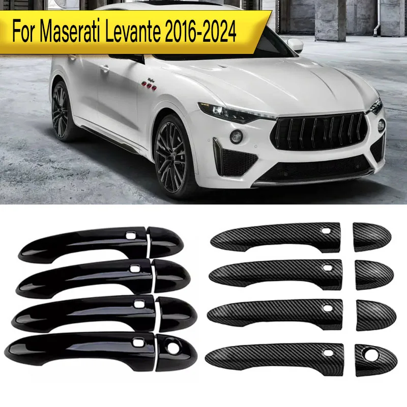 

For Maserati Levante 2016-2024 4-Door Handle Cover Decorative Trim Pieces ABS Decorative Stickers