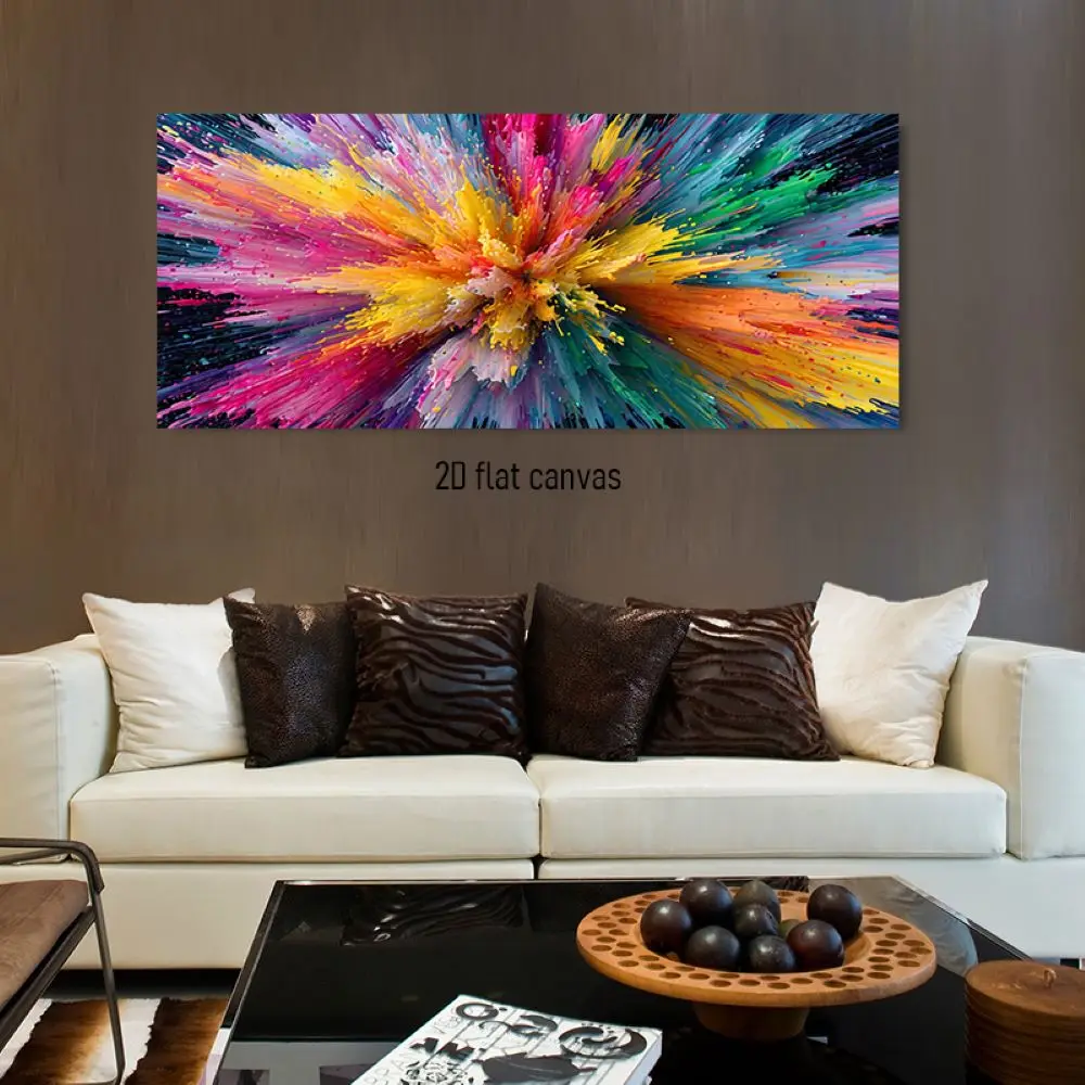 1pcs Modern Abstract Color Explosion Decoration Painting Living Room Entrance Bedroom Sofa Background Wall Hanging Painting HD S