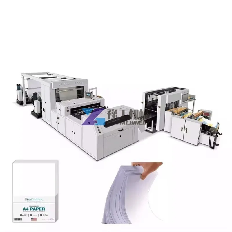 Automatic A4 Paper Cutting Machine and Packing Machine A3 A4 A5 Size Paper Roll To Sheet Cutting Machine with Economic Price