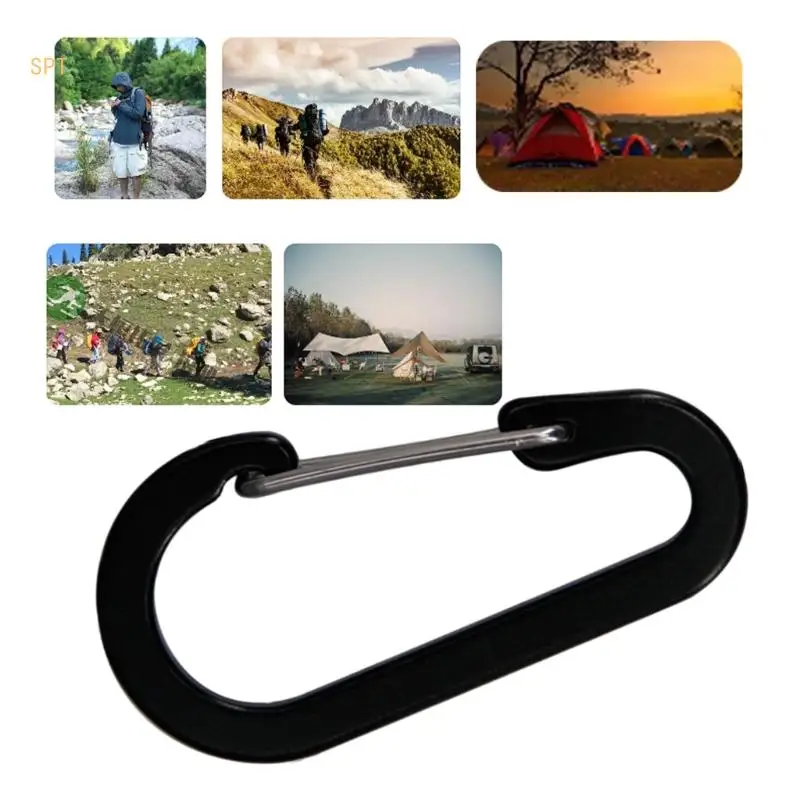 4pcs Aluminum Carabiners Clip, 2.4in Length, Keychain Attachment Quick Lock 714F