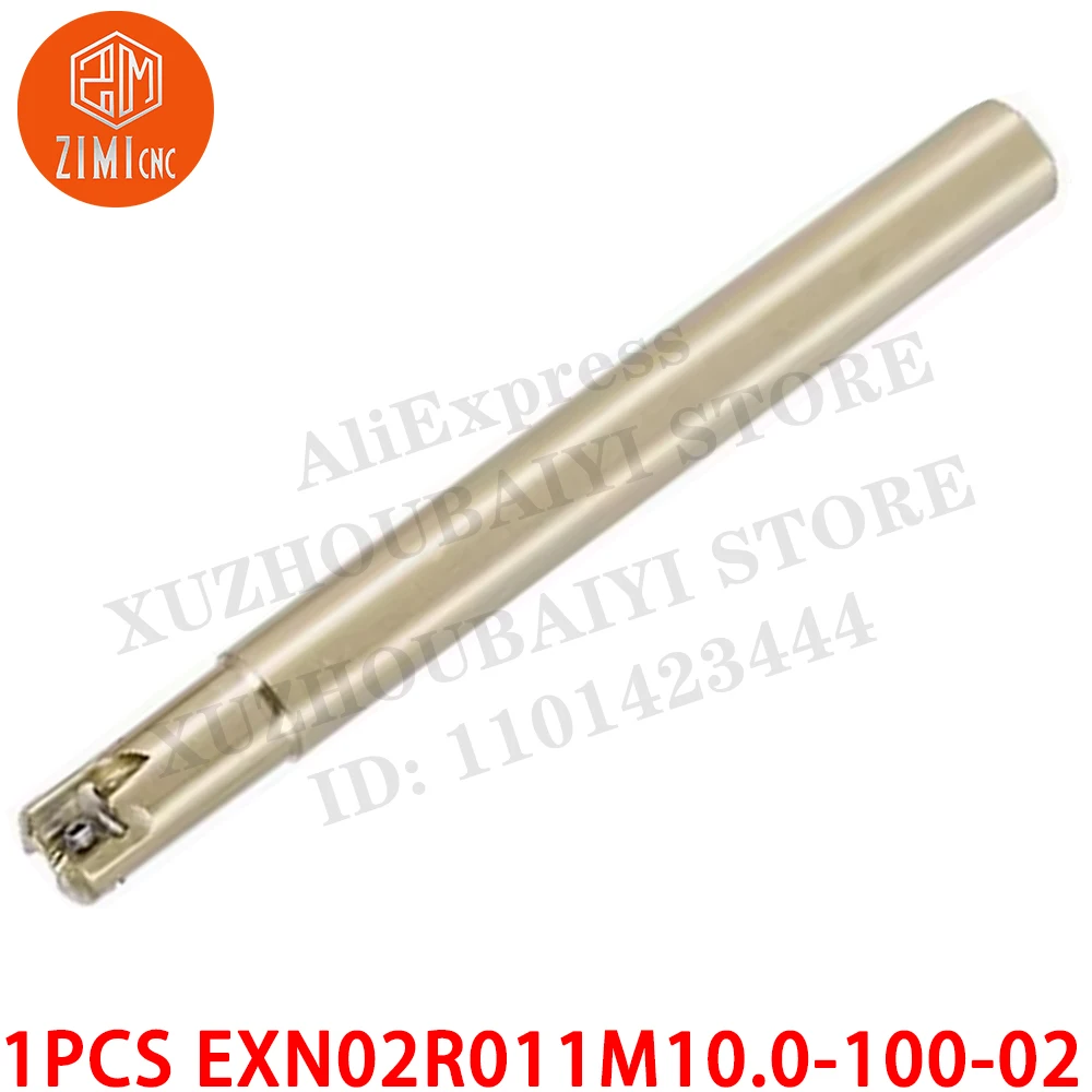 1 قطعة EXN02R011M10.0-100-02 قضيب ثقب قابل للفهرسة من فولاذ التنغستن حامل أداة الطحن الطرفي للتشغيل الخشن والطحن بتغذية عميقة 90 درجة