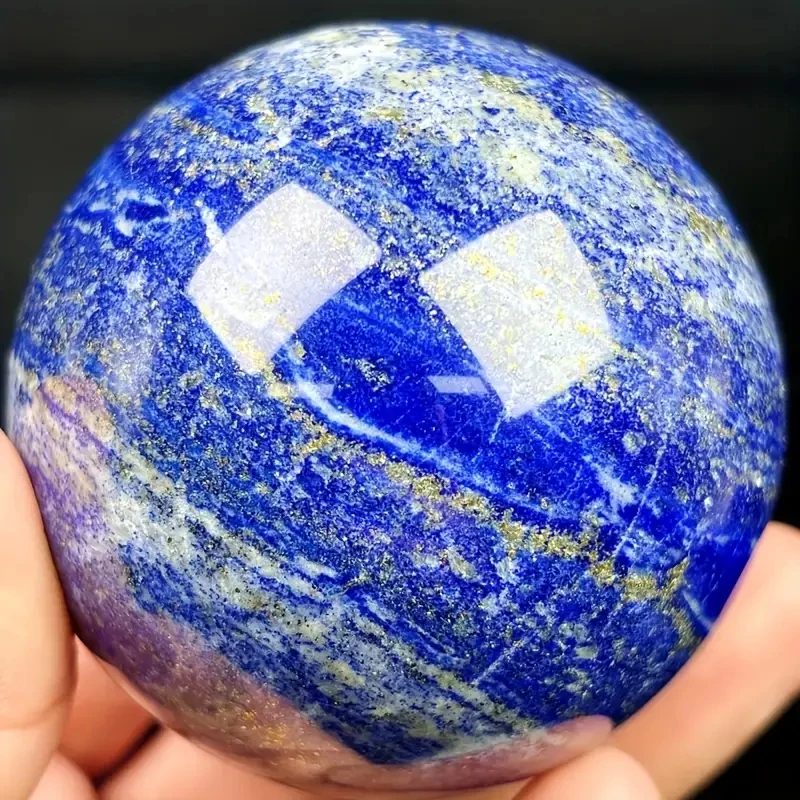 1 قطعة كرة اللازورد فريدة من نوعها من الكريستال الكوارتز ، الحجر الطبيعي ديكور المنزل هدايا العيد يدويا ، المجال ديكو