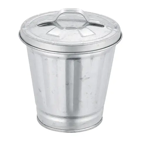 Mini Trash Can Miniature Trash Can Stainless Steel Metal Office Galvanized Trash Can Lid