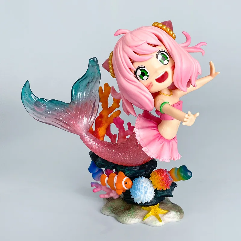Sirena Anya Forger Gk Figura anime Modello premio carino Ornamento da tavolo Decorazione custodia per computer bambola Regali giocattolo alla moda da collezione