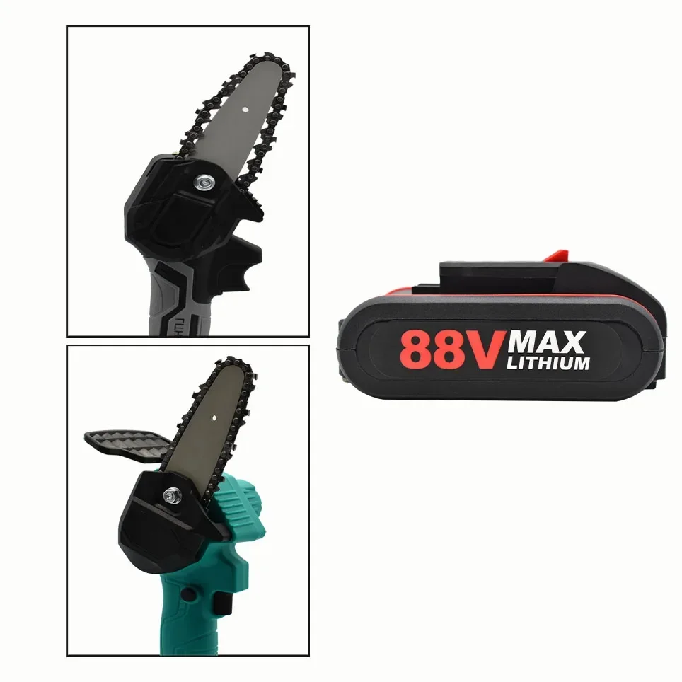 Newest High Electric Pruning Saw Single Hand Electric Saw Logging Electric Chain Saw 18650 rechargeable Battery 88V Battery