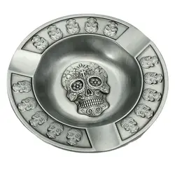 Zinc Alloy Cigar Ashtray, Round Ash Tray, Smoking Ash Holder, Skull, Dog Cigarettes, Outdoor Biometric Accessories