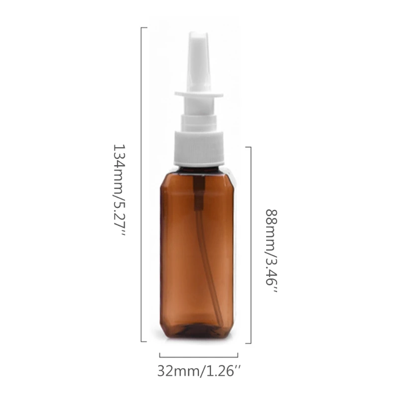 50 мл прозрачные пустые пластиковые флаконы со спреем для носа, распылитель для распылителя, спрей для носа, многоразовый