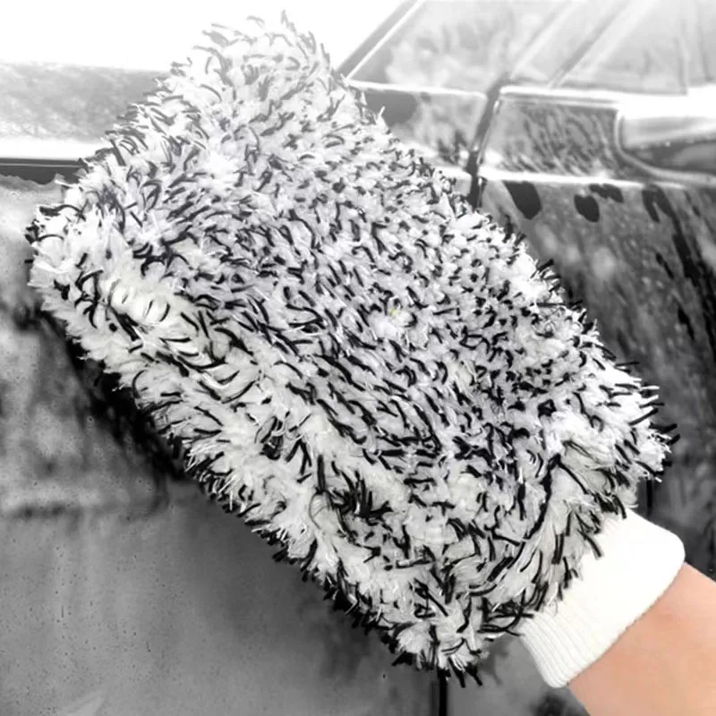 고밀도 스크래치 장갑 세차 양면 산호 벨벳 장갑, 부드러운 극세사 워시 미트, 두꺼운 대형 액세서리, 2 024