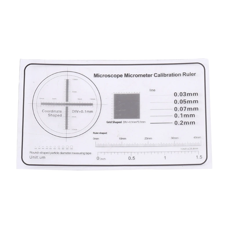 ABFT-Microscope Correction Ruler Optical Micrometer Correction Sheet Precision Instrument Detection Film Calibration Plate
