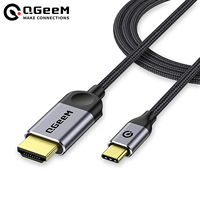 QGeeM USB C to HDMI Cable Adapter 4K, USB Type C to HDMI Cable Thunderbolt 3 USB C HDMI Wire for MacBook Pro 2017-2020 IPad Pro