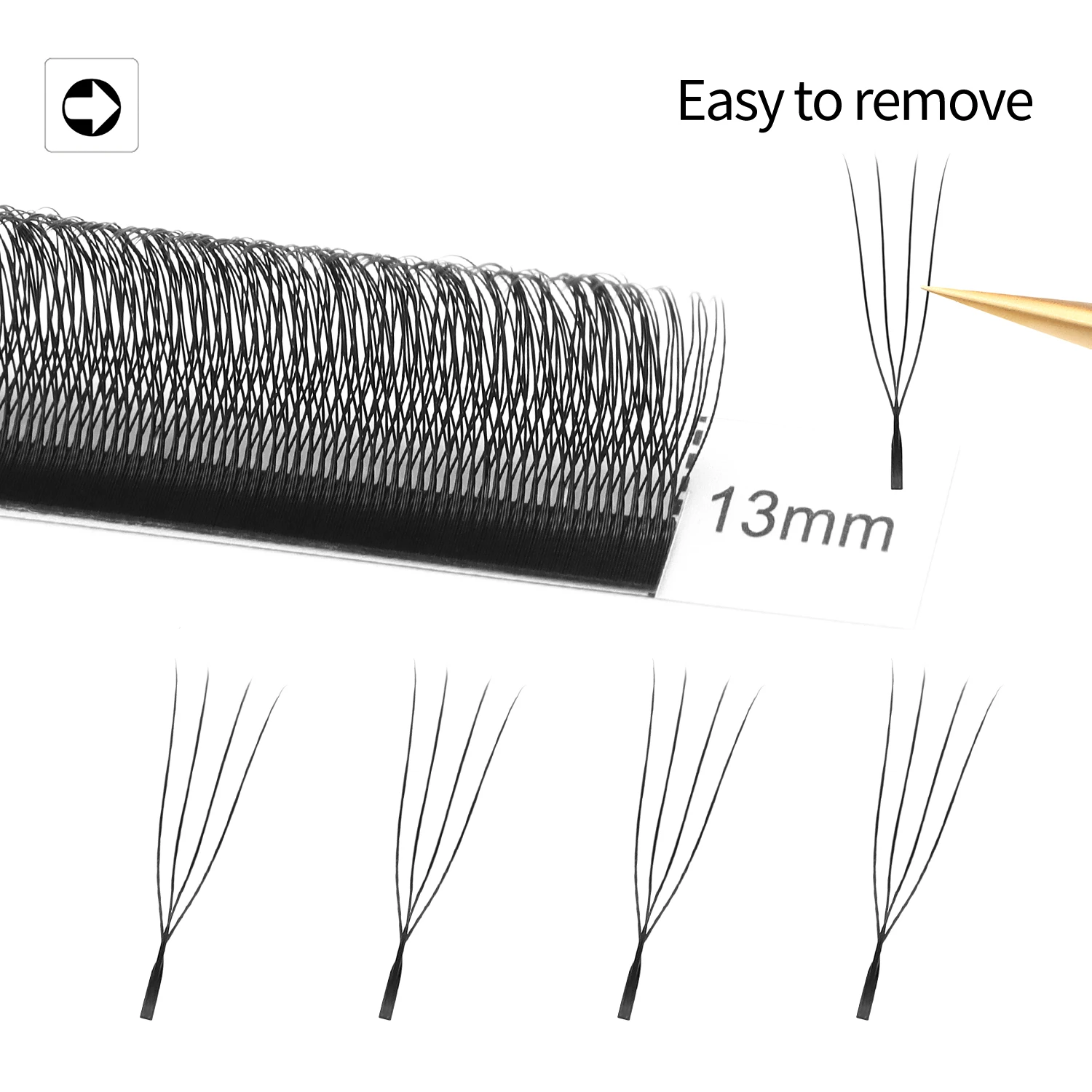 XIUSUZAKI U 4DW ラッシュエクステンション 自動開花プレメイドファン U字型まつげエクステンション 個別つけまつげ