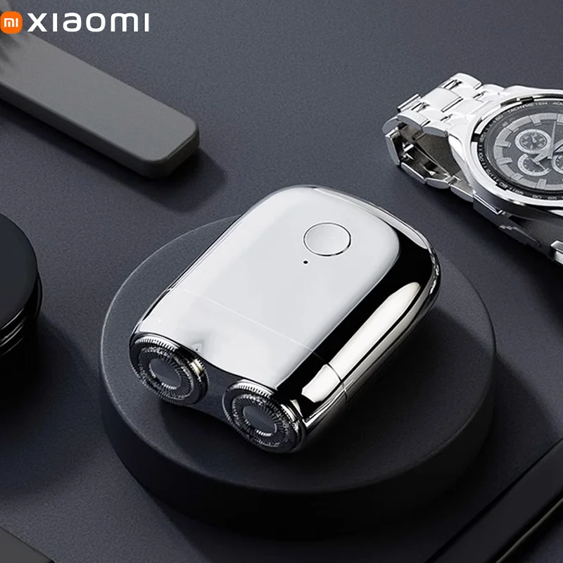 Xiaomi المحمولة الكهربائية الحلاقة الحلاقة أداة تهذيب اللحية ماكينة حلاقة مزدوجة الرأس الرجال اللحية IPX7 مقاوم للماء جيب هدايا عيد الحب