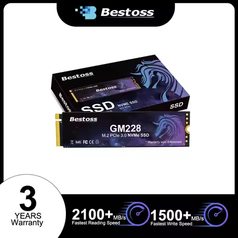 Bestoss PCIe 3.0 NVMe M.2 2280 SSD 512GB 1TB 2TB High-Performance Gaming Computer Solid State Drives for Desktop and Laptop PC