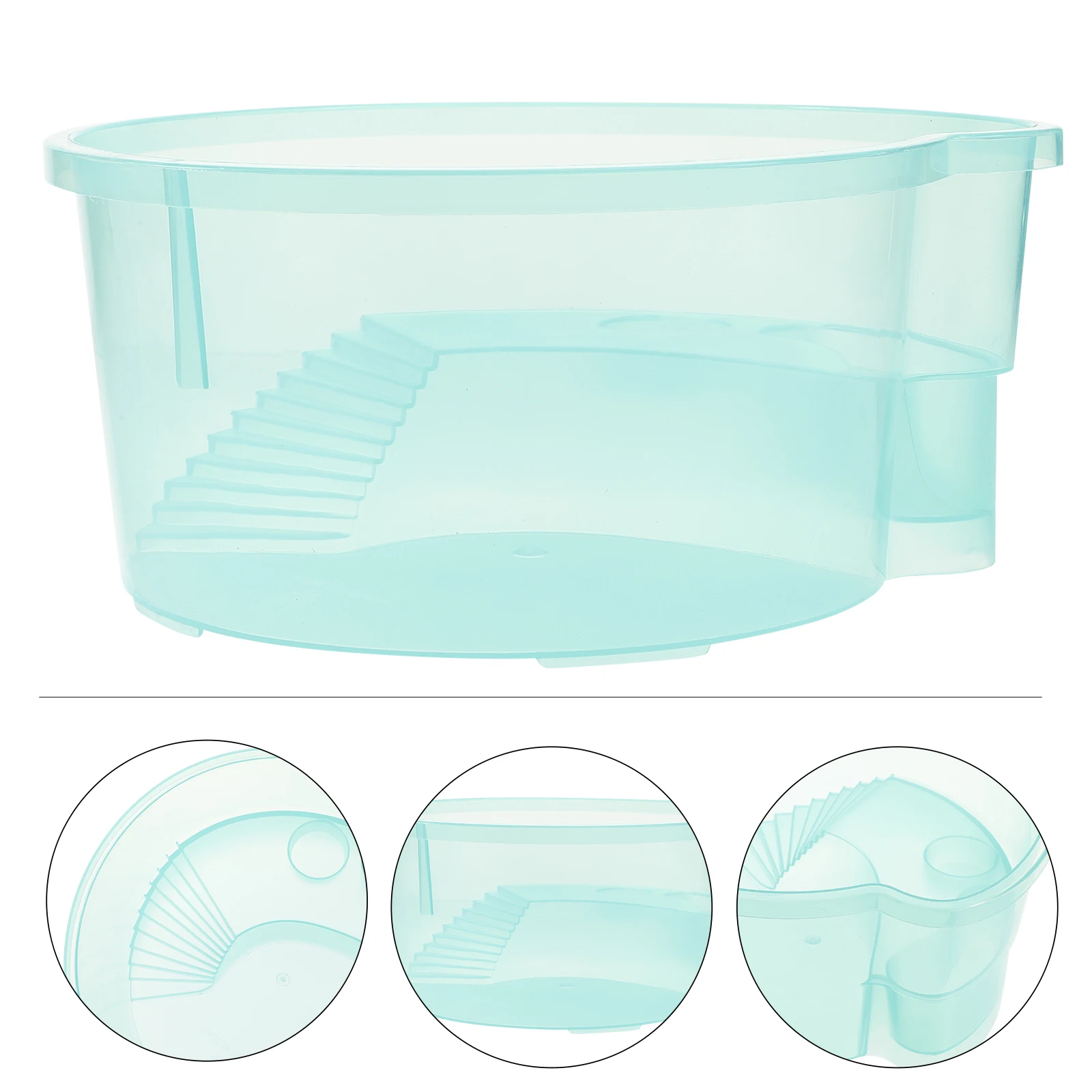 

Plastic Turtle Tank Durable Healthy Reptile Home Perfect Environment Simple Gift Aquatic Pet Spacious Leak Proof Small Fish