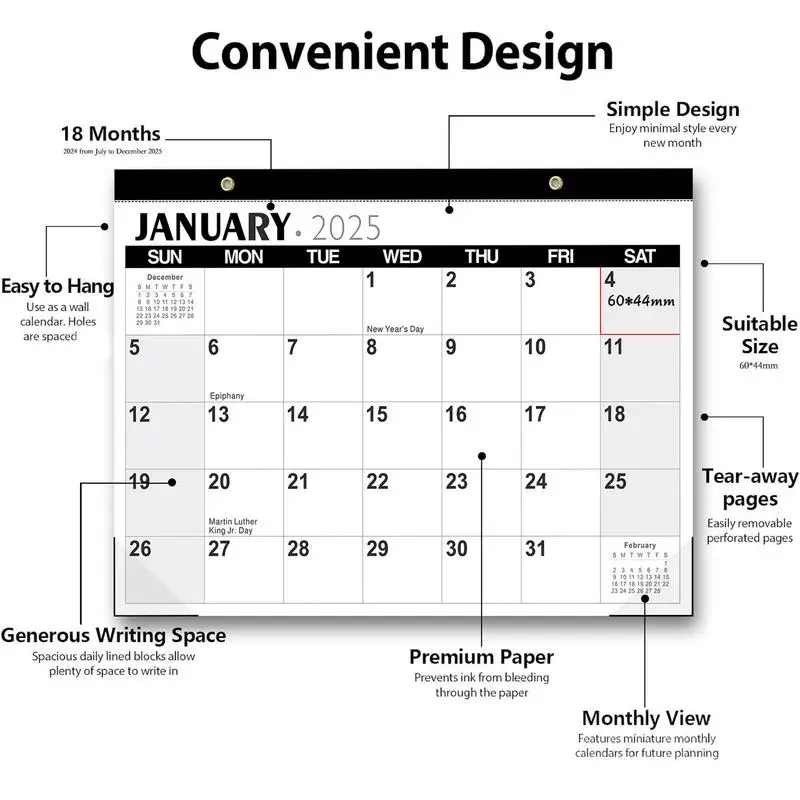 Large Month Planner With Hooks Family Month To View Planner Wall Month Organizer Planner With Hunging Strings For Home Living